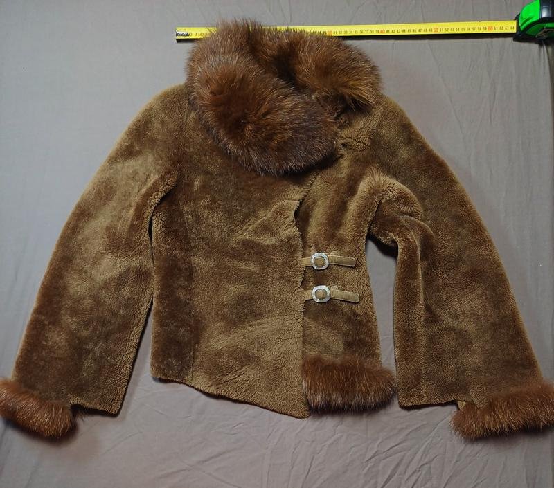 Femme Manteau Vintage Marron Peau de Mouton 34 /