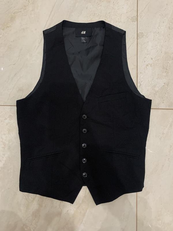 Мужской H&M Жилет Чёрный 38 / M / 46