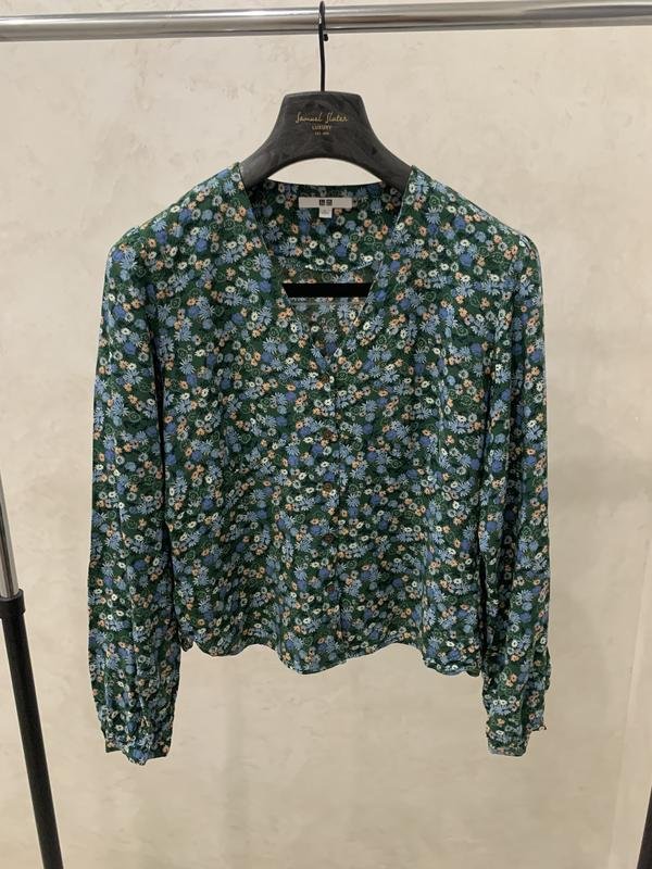 Женская Uniqlo Блуза Зелёная Вискоза 40 / L / 48