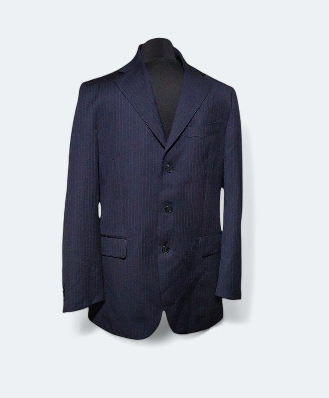 Damen Cerruti Sakko Marineblau Wolle 38 / M / 46