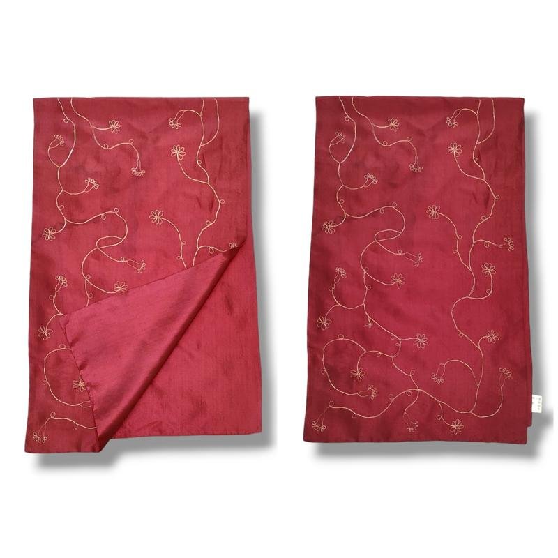Women Cacharel Scarf Burgundy Silk