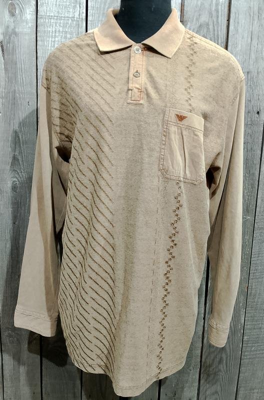 Homme Giorgio Armani Chemise Moutarde Tricot 44 /