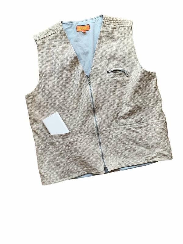 Men .ef.pe Vest Grey Velvet 40 /L / 48