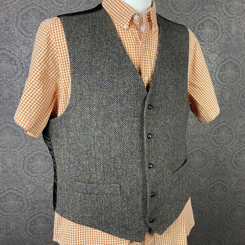 Мужской Harris Tweed Жилет Разноцветный Шерсть 44
