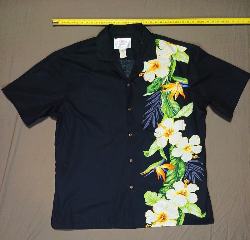 Homme Vintage Ky's Hawaii T-Shirt Noir Coton 42 /