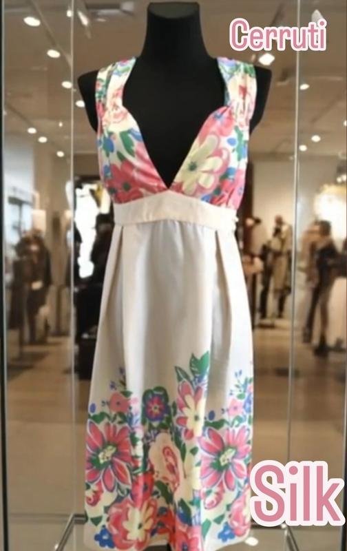 Женский Cerruti Платье Разноцветный Шелк 40 / L /