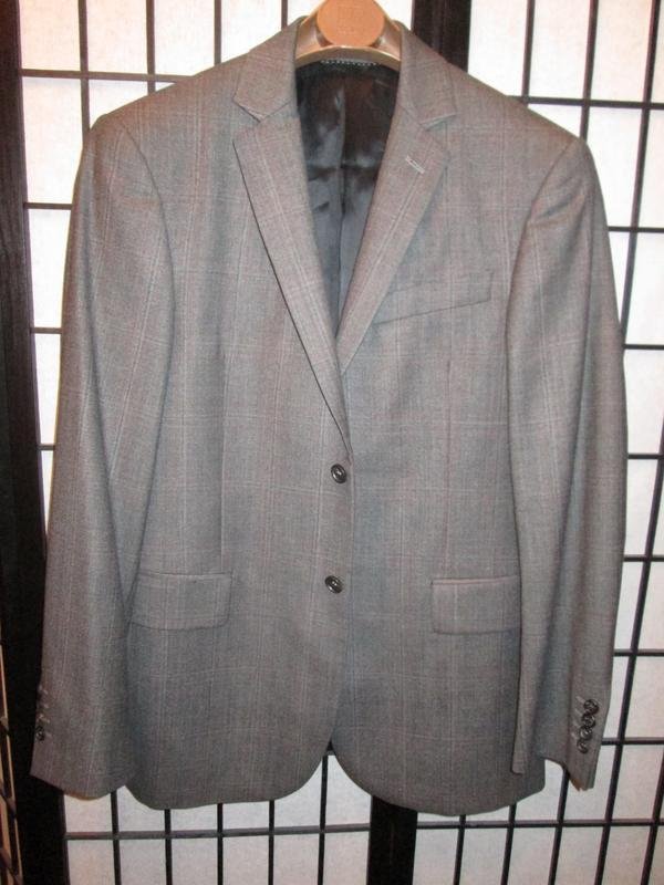 Men Cerruti Blazer Grey Wool 48