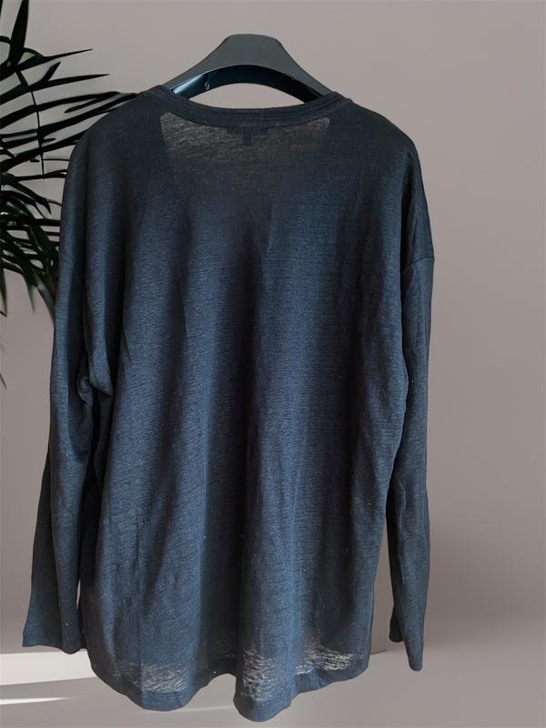 Женский Massimo Dutti Светр Чёрный Лен One size