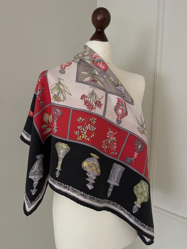 Унисекс Etro Шарф Чёрный Шелк