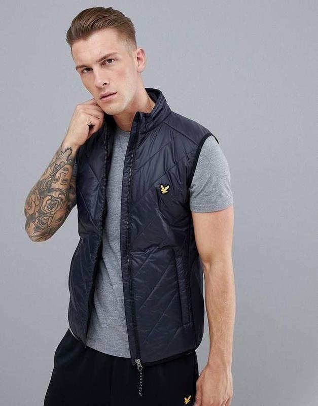 Мужской Lyle & Scott Жилетка Тёмно-синий Полиамид