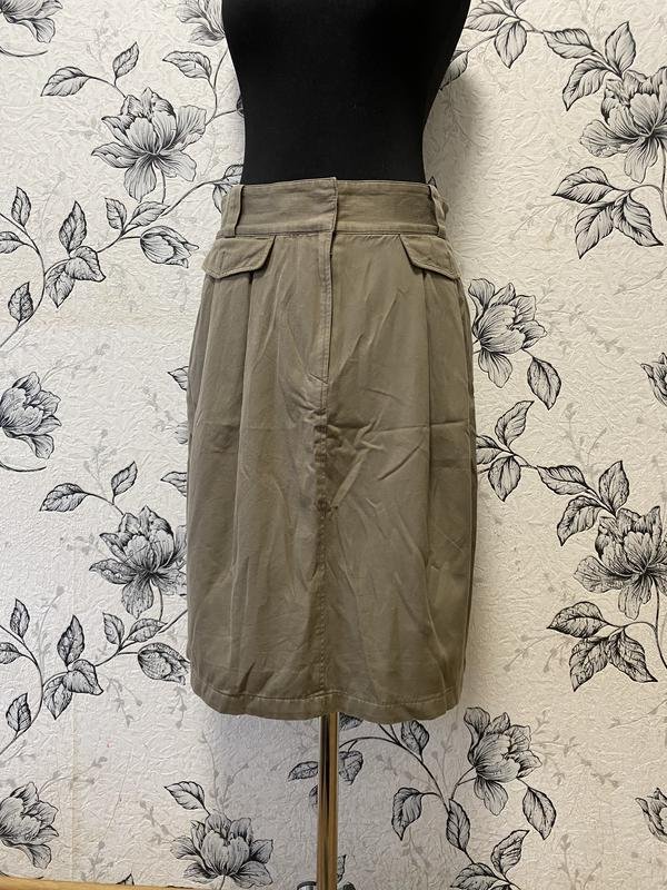 Женская Dries Van Noten Юбка Серый Хлопок 38 / M /