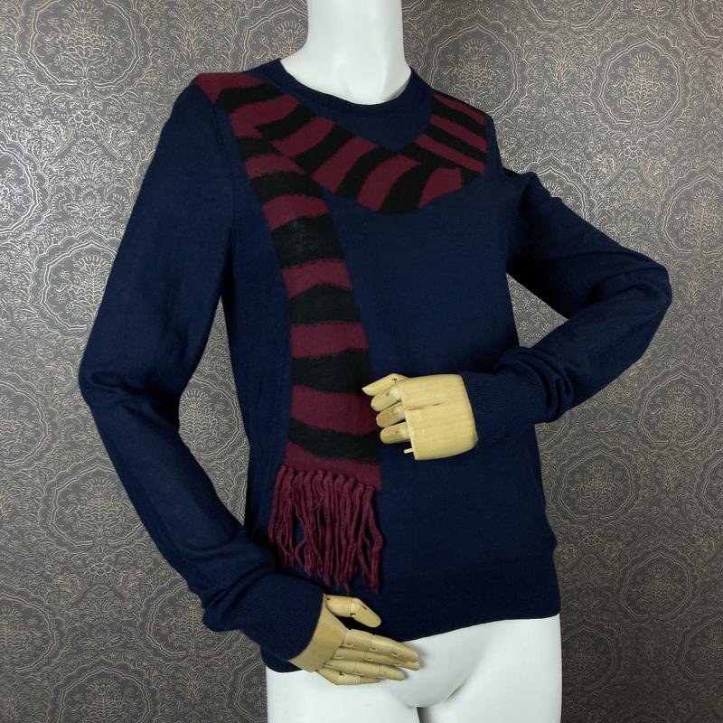 Femme Sonia Rykiel Pull Bleu Marine Acrylique 38 /