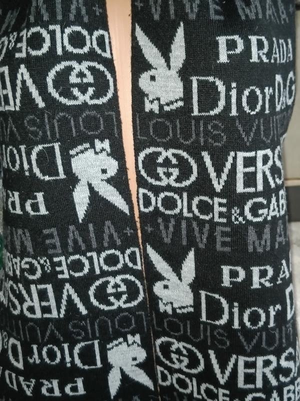 Unisex Dior Versace Sciarpa Nera Acrilico