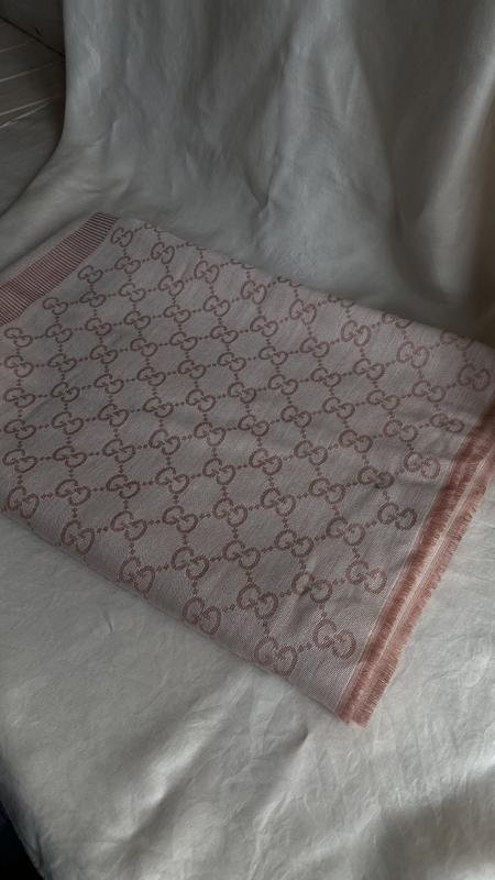Damen Gucci Schal Rosa Wolle