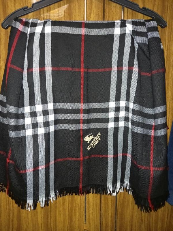 Women Burberry Scarf Multicolor Cotton