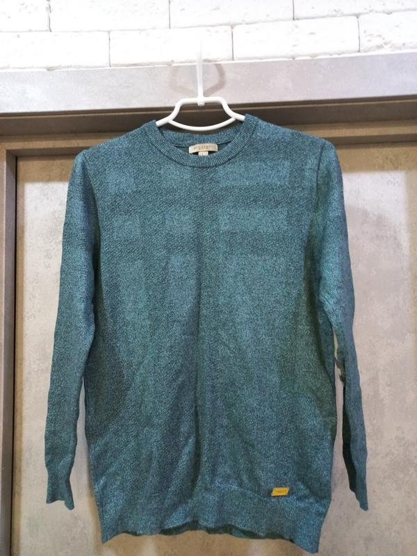 Мужской Burberry Свитер Бирюзовый Хлопок 34 / XS /