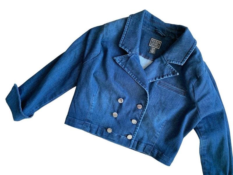Damen GUESS Jacke Marineblau Denim 36 / S / 44