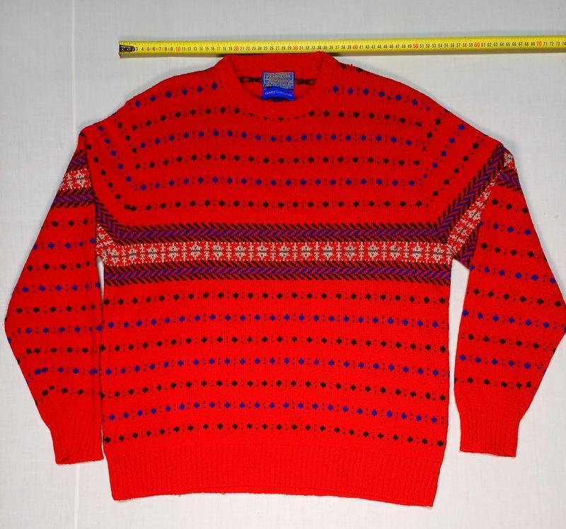 Men Pendleton Sweater Red Wool 42 / XL / 50