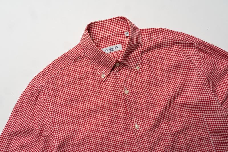 Мужской Isaia Napoli Рубашка Красный Хлопок 40 /L