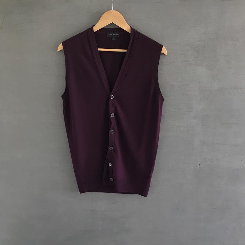Мужской John Smedley Жилетка Сиреневый Шерсть 36 /