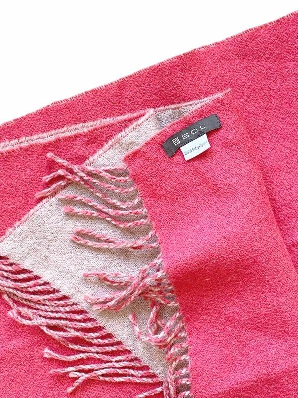 Donna Sciarpa Rosa Baby Alpaca