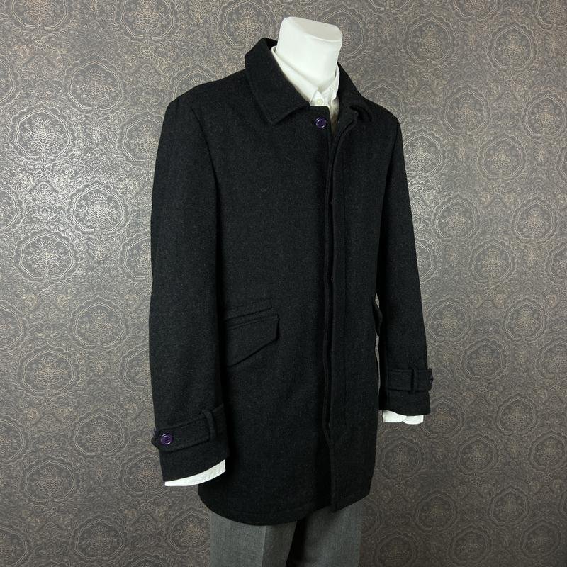 Homme Woolrich Manteau Gris Laine 40 /L / 48