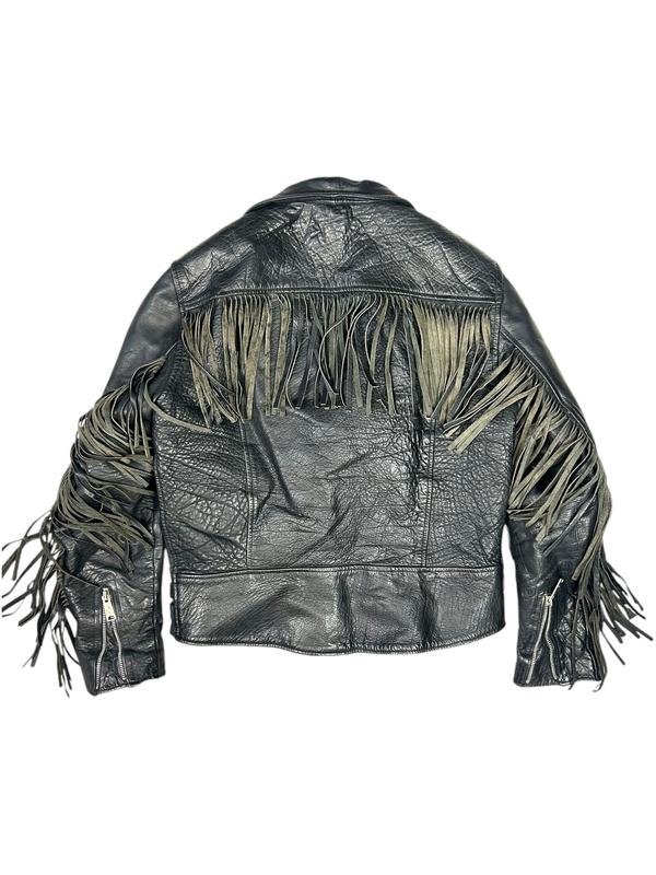 Homme American Vintage Veste Noire Cuir 40 /L / 48