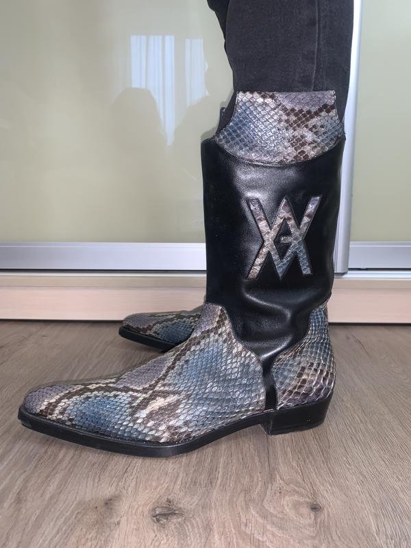 Men ARTIOLI Boots Black Leather 45