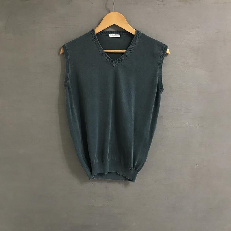 Uomo Zanieri Gilet Verde Cotone 36 / S / 44