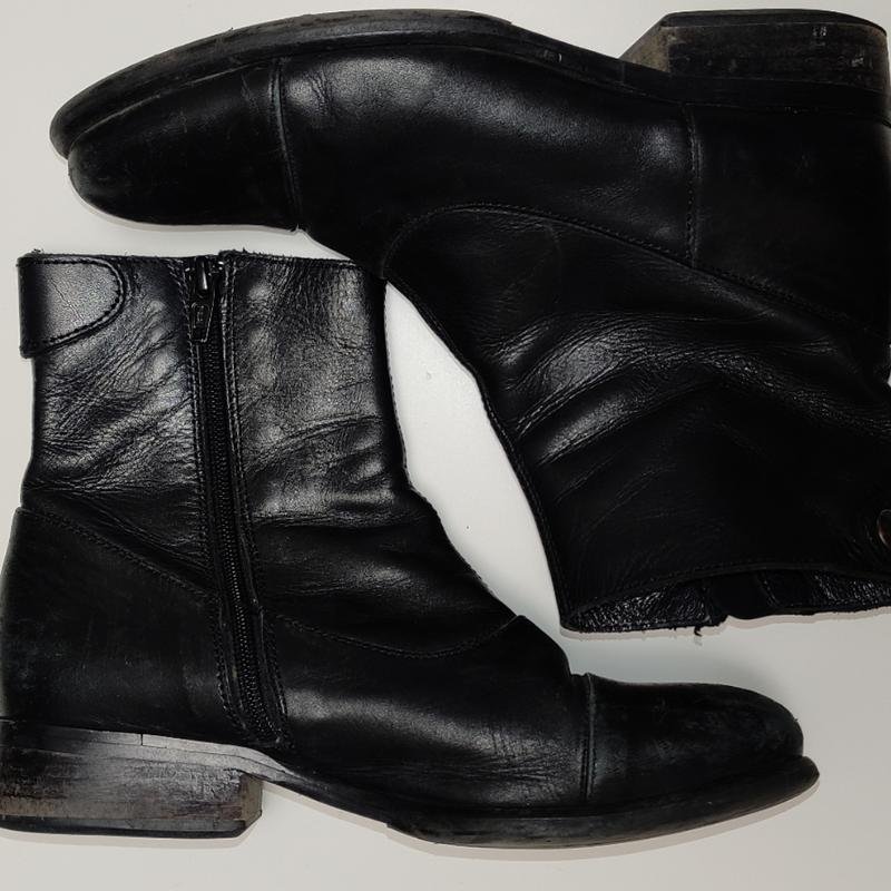 Women Clarks Boots Black Leather 35.5