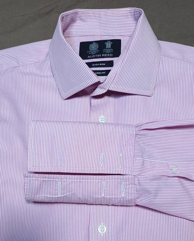 Uomo Austin Reed Camicia Rosa Cotone 36 / S / 44