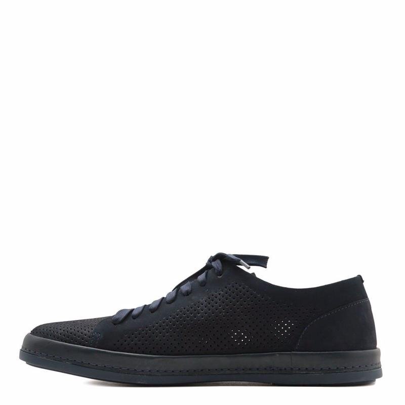 Men Heels Navy Leather 40