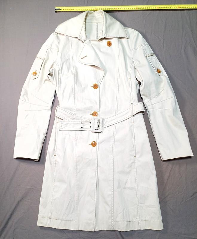 Femme Vintage Divina Trench Coat Argent Polyester