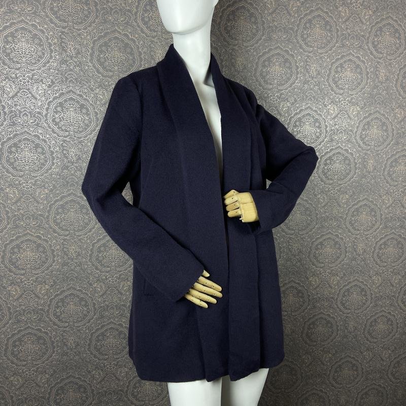 Women Coat Purple Wool 36 / S / 44