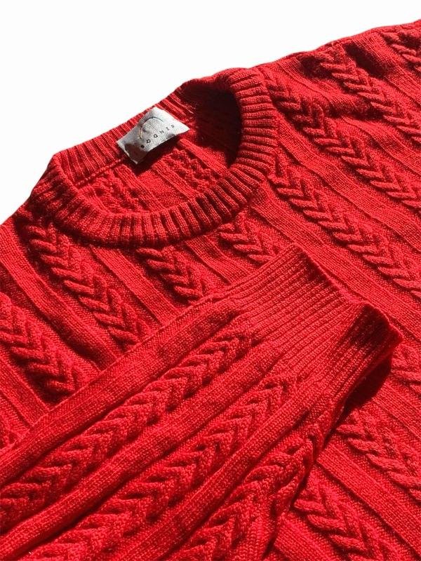 Мужской Bogner Свитер Красный Шерсть 50