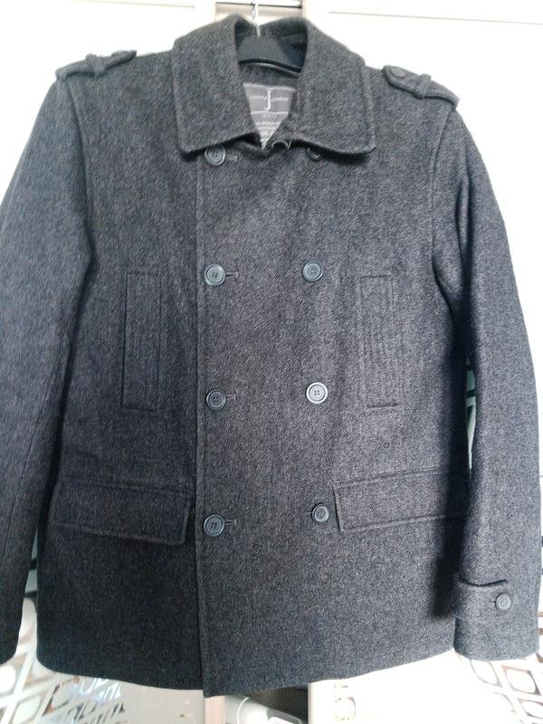 Herren Jasper Conran Jacke Grau Wolle 48 / 4XL /