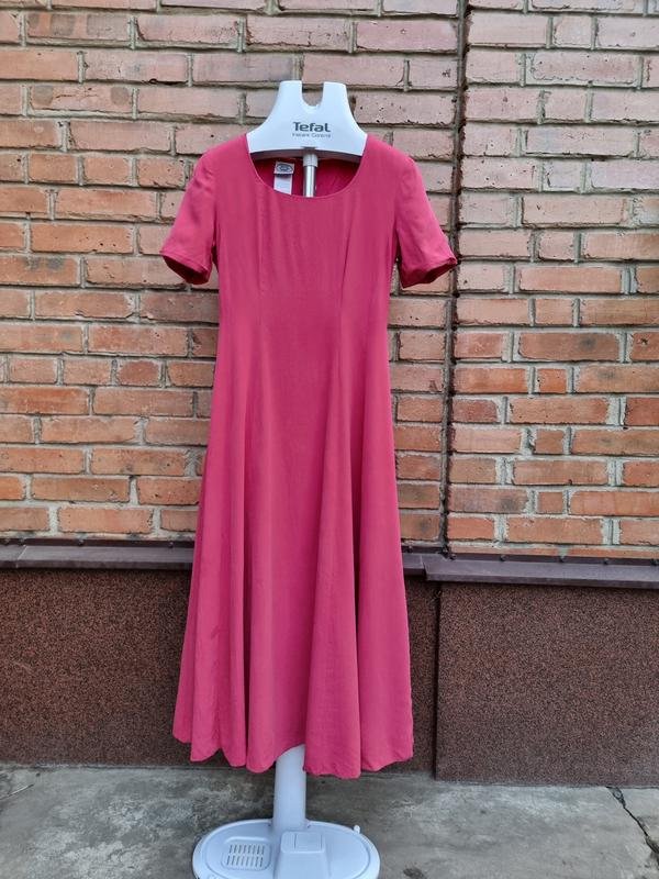 Damen Laura Ashley Kleid Rosa Seide 38