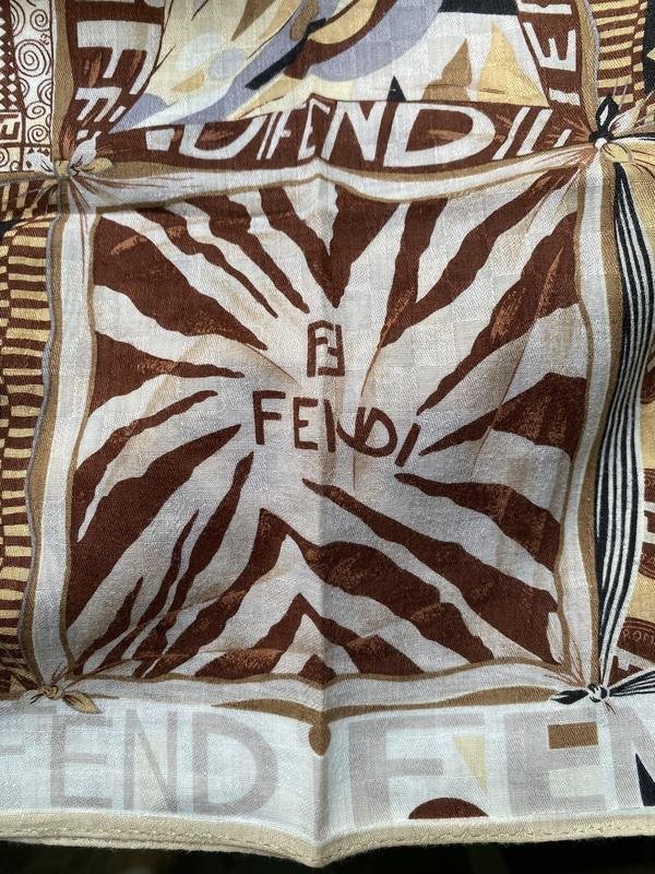 Écharpe Fendi Marron Coton