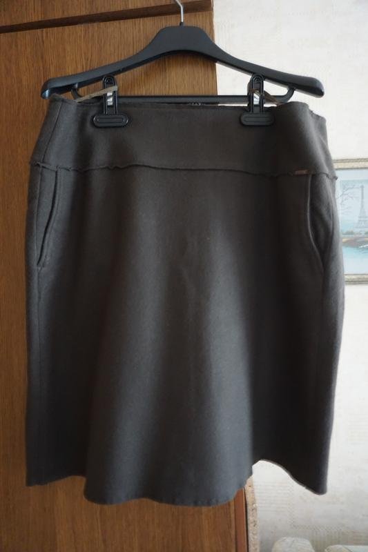 Women Cinque Skirt Khaki Wool 42 / XL / 50