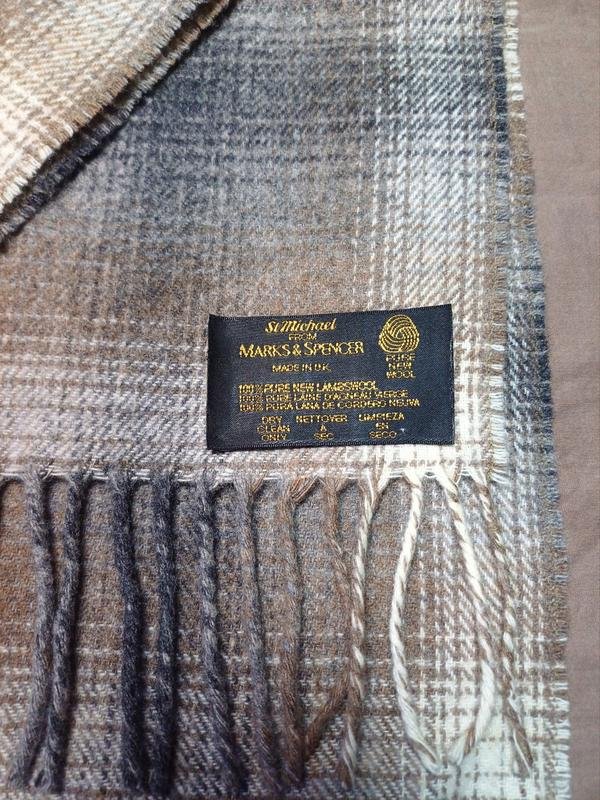 Unisex Marks & Spencer Scarf Grey Wool
