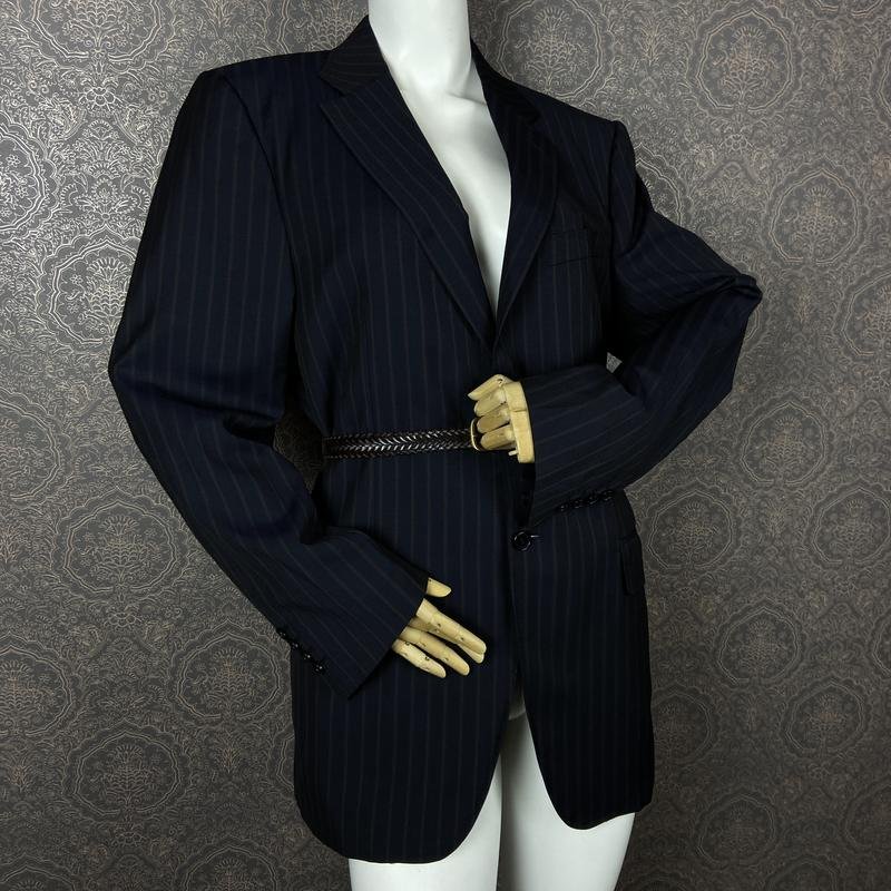 Women Canali Blazer Navy Wool 40 / L / 48
