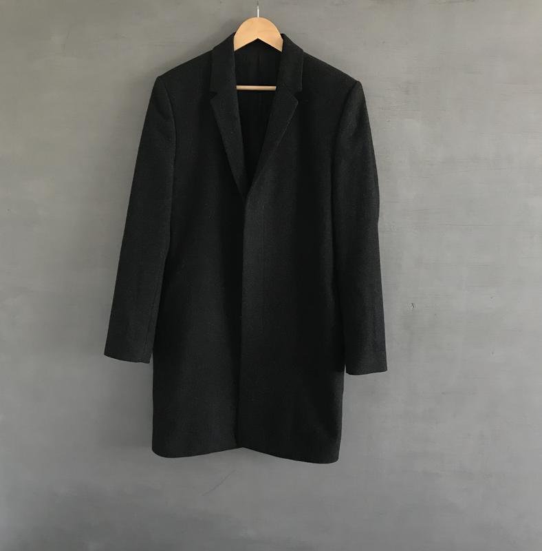 Homme COS Manteau Noir Laine 38 / M / 46