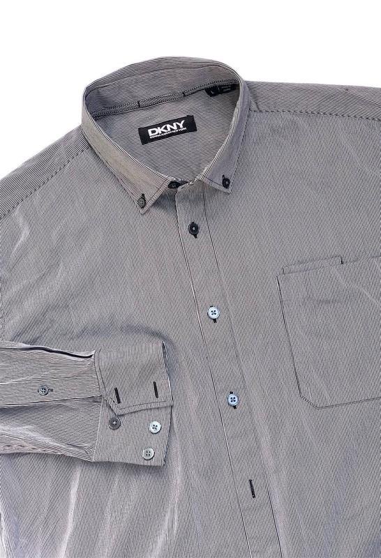 Men DKNY Shirt Black Cotton 40 /L / 48