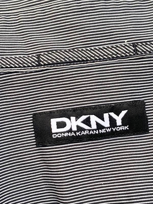 Herren DKNY Hemd Schwarz Baumwolle 40 /L / 48