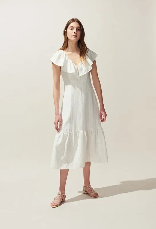 Женское Claudie Pierlot Платье Белое 36 / S / 44