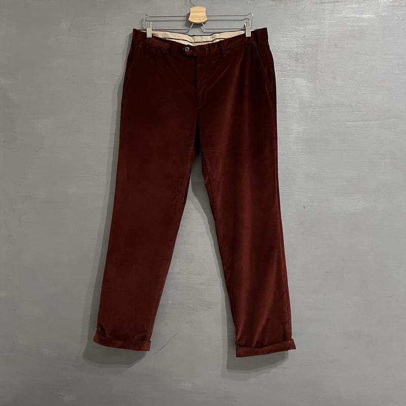 Men Brioni Jeans Burgundy Cotton 38 / XL / 52