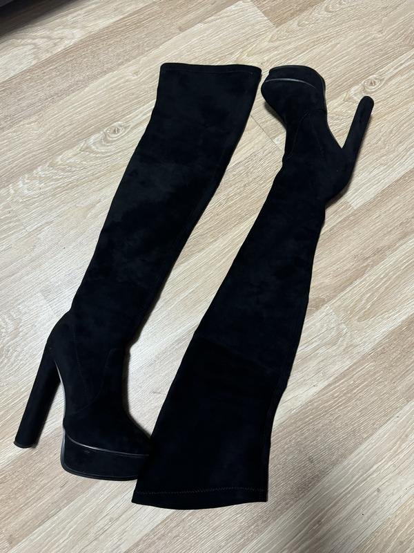 Femme Casadei Bottes Hautes Noires Suède 36.5