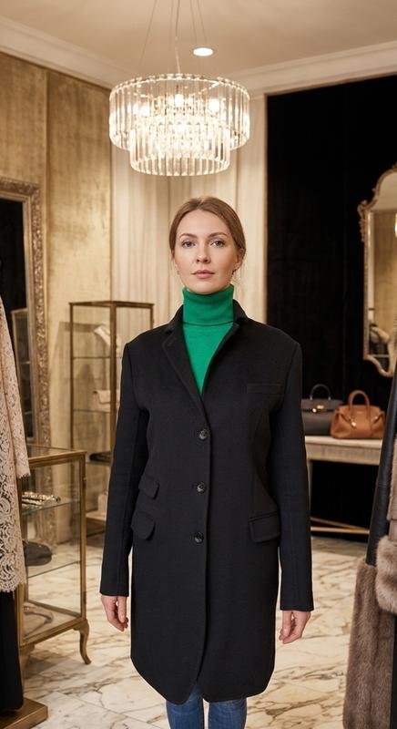Femme Ermanno Scervino Manteau Bleu Marine Angora