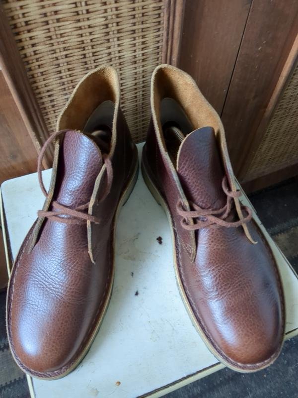 Herren Clarks Stiefel Rot Leder 42.5