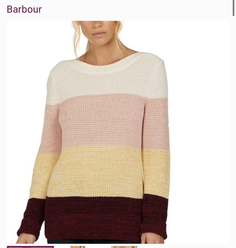 Damen Barbour Pullover Rosa Baumwolle 40 / L / 48